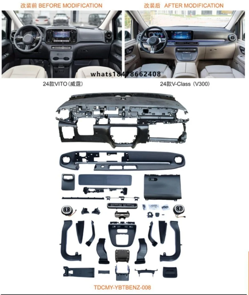 Luxury New Design Low to High Interior Dashboard for 2016-2023 Upgrade 2024 Benz Vito
Luxury New Design Low to High Interior Dashboard for 2016-2023 Upgrade 2024 Benz Vito