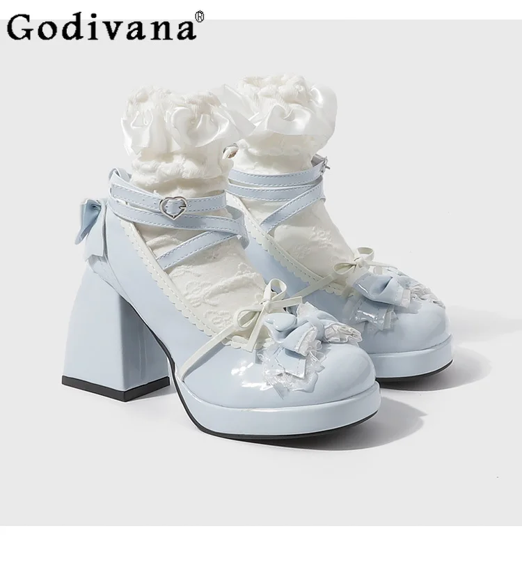 Japanese Original Lolita Bow Mary Jane Single Shoes Round Head Thick Heels Jk Uniform Sweet Girls Cross Strap High Heels
Japanese Original Lolita Bow Mary Jane Single Shoes Round Head Thick Heels Jk Uniform Sweet Girls Cross Strap High Heels