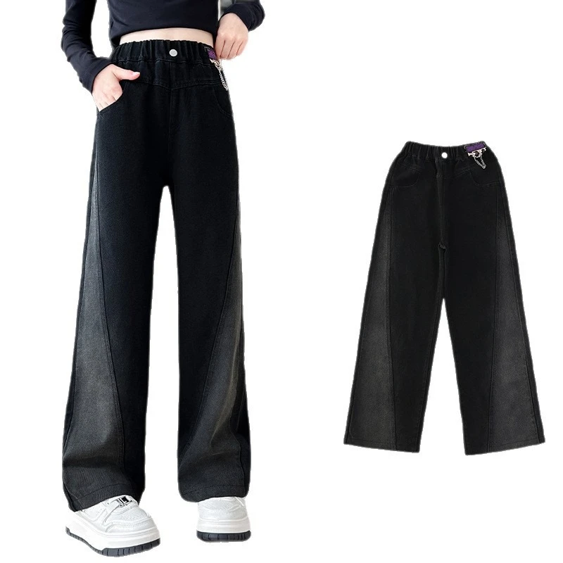 2026 Girls‘ Black Slim Fit Denim Jeans for Spring, Loose Straight Pants for Big Kids, Casual Everyday Bottoms New Arrival
2026 Girls‘ Black Slim Fit Denim Jeans for Spring, Loose Straight Pants for Big Kids, Casual Everyday Bottoms New Arrival