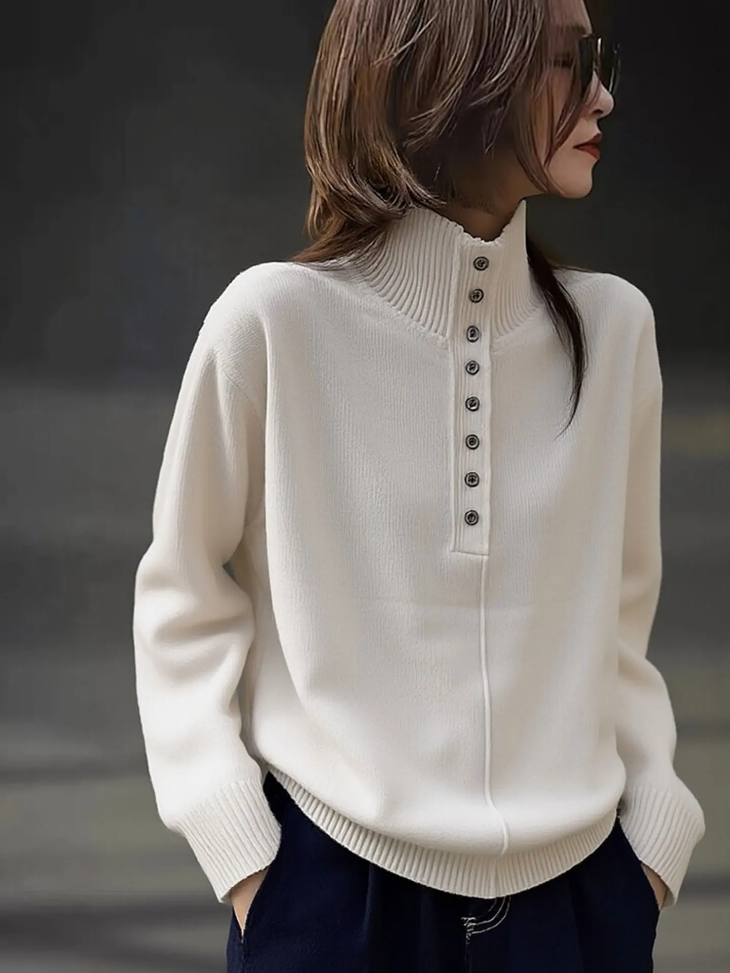 Korean Sle High Collar Long Sve Pure Color Knitted Sweater Winter 2025 Faion Ele Top Women's Camere Wool Sweater
Korean Sle High Collar Long Sve Pure Color Knitted Sweater Winter 2025 Faion Ele Top Women's Camere Wool Sweater