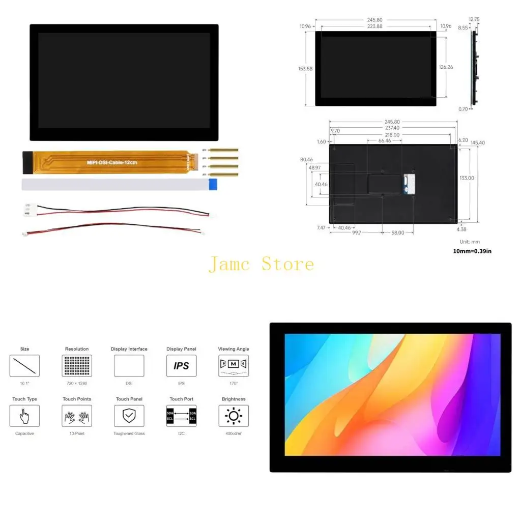 LX0B 10.1inch IPS Capacitive Touchable Display 720x1280 Resolution For Development Board
LX0B 10.1inch IPS Capacitive Touchable Display 720x1280 Resolution For Development Board