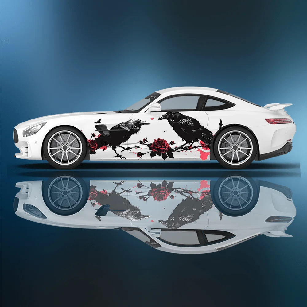 Black Crow Red Rose Car Sticker; Full Body Decal Decoration Covering Scratches; Waterproof Car Sticker Car Vinyl Wraps
Black Crow Red Rose Car Sticker; Full Body Decal Decoration Covering Scratches; Waterproof Car Sticker Car Vinyl Wraps