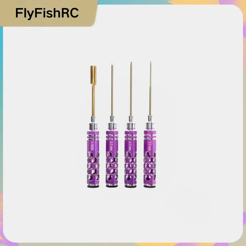 FlyFishRC Hex Screwdriver Kit 1.5/2.0/2.5mm Hollow Shaft Aluminum Alloy Tool Set with 8mm Box for FPV RC Drone Boat Repair
FlyFishRC Hex Screwdriver Kit 1.5/2.0/2.5mm Hollow Shaft Aluminum Alloy Tool Set with 8mm Box for FPV RC Drone Boat Repair