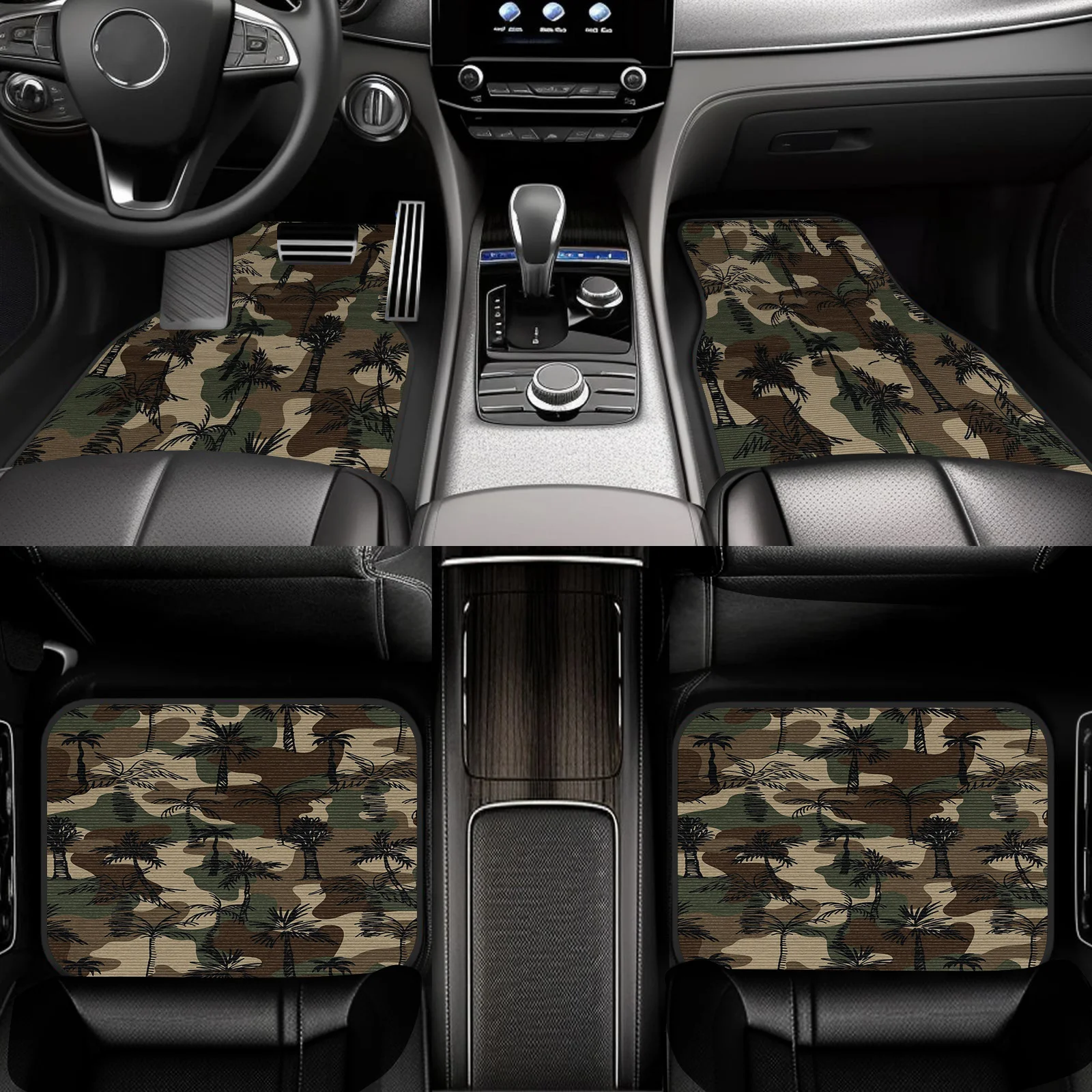Набор из 4 шт. — автомобильные коврики с камуфляжным принтом пальмы — легко чистится и установка — подходят для седанов, внедорожников, передних и задних сидений C
Набор из 4 шт. — автомобильные коврики с камуфляжным принтом пальмы — легко чистится и установка — подходят для седанов, внедорожников, передних и задних сидений C