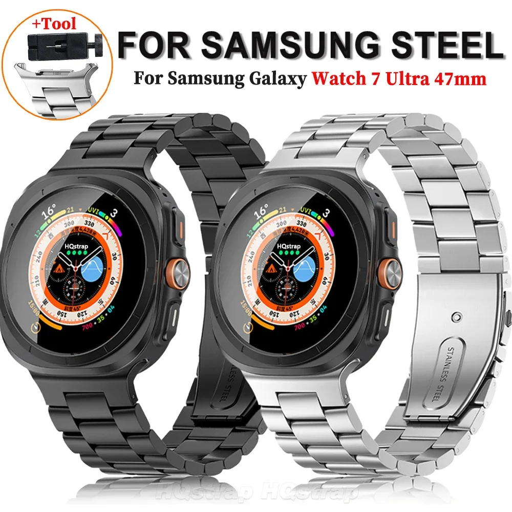 Новый стальной ремешок для Samsung Galaxy Watch 7 Ultra 47 мм три металлических ремешка для Samsung Watch 7 Ultra браслет для смарт-часов аксессуары
Новый стальной ремешок для Samsung Galaxy Watch 7 Ultra 47 мм три металлических ремешка для Samsung Watch 7 Ultra браслет для смарт-часов аксессуары