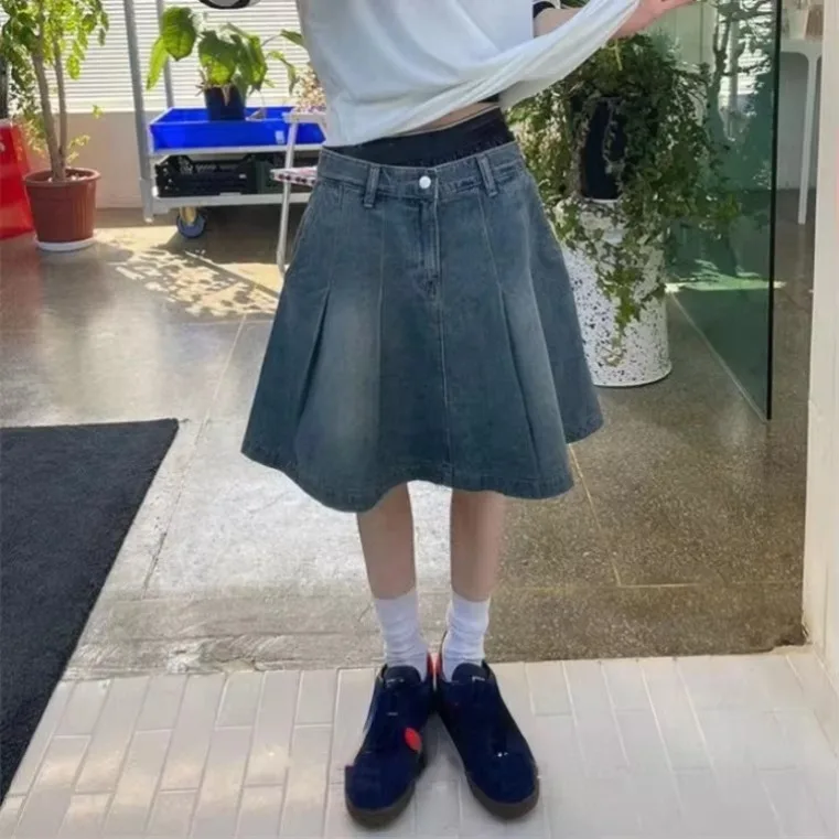 Streetwear Denim Skirt for Women High Waist A-line Jupe Fashion Casual New 2024 Faldas Mujer Korean Y2K Mini Skirts
Streetwear Denim Skirt for Women High Waist A-line Jupe Fashion Casual New 2024 Faldas Mujer Korean Y2K Mini Skirts
