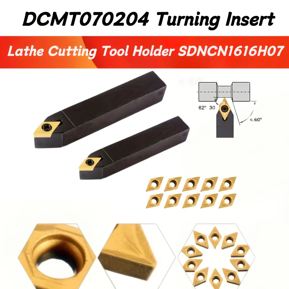 Держатель токарного инструмента SDNCN1616H07 с токарным лезвием DCMT070204, лезвием из твердого сплава, регулируемой группой держателей токарных станков
Держатель токарного инструмента SDNCN1616H07 с токарным лезвием DCMT070204, лезвием из твердого сплава, регулируемой группой держателей токарных станков