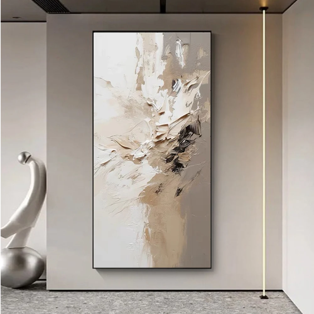 Modern Abstract 3D Wall Art Hand Painting Golden White Grey Oil Painting Contemporary Artist's Works Modern Home Office Decor
Modern Abstract 3D Wall Art Hand Painting Golden White Grey Oil Painting Contemporary Artist's Works Modern Home Office Decor