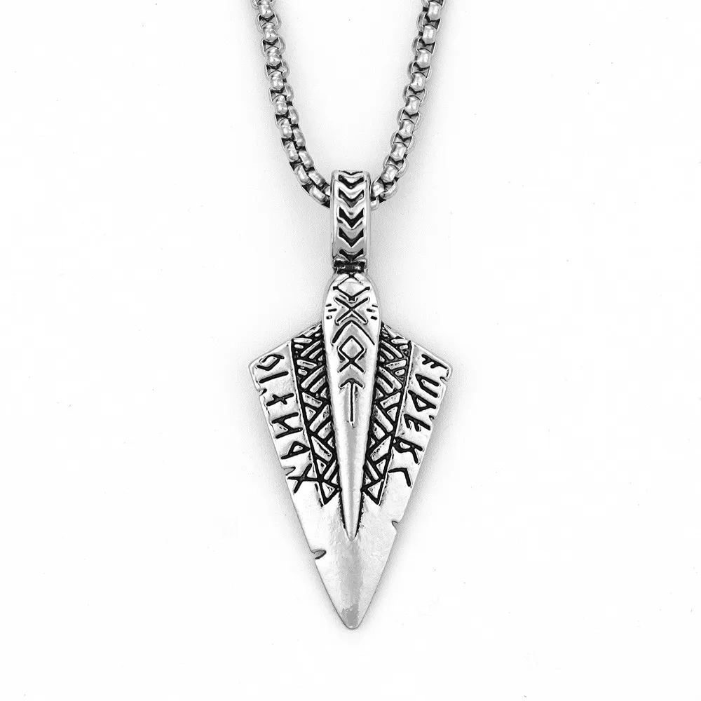 New Trendy Double sided Viking Arrow Pendant Necklace Charming Men's Necklace New Fashion Retro Jewelry Accessorie Festival Gift
New Trendy Double sided Viking Arrow Pendant Necklace Charming Men's Necklace New Fashion Retro Jewelry Accessorie Festival Gift