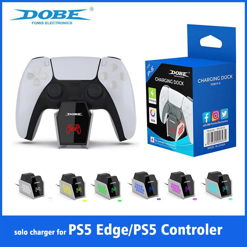 Solo Charger Station for PS5 Edge/PS5 Controller, Fast Charging Dock for PlayStation 5 Dualsense & Edge Controllers with RGB
Solo Charger Station for PS5 Edge/PS5 Controller, Fast Charging Dock for PlayStation 5 Dualsense & Edge Controllers with RGB