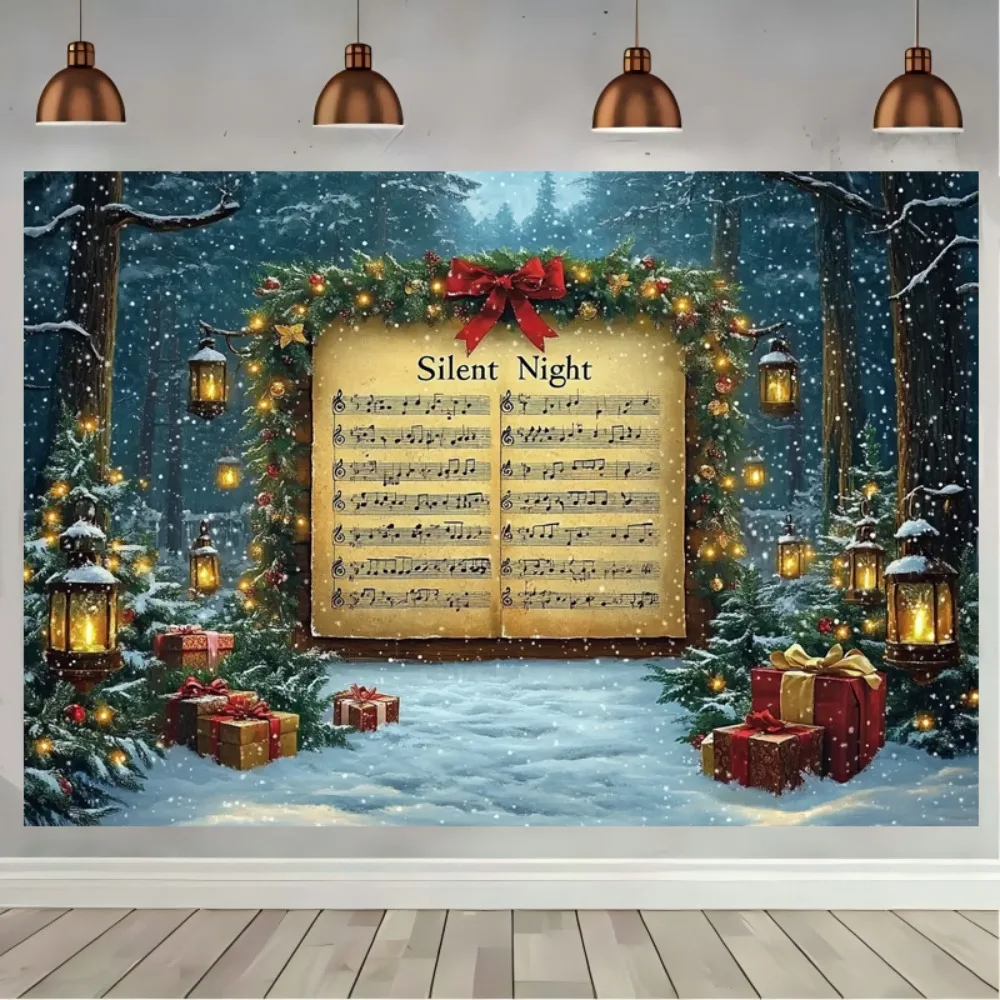 Winter Christmas Party Decor Backdrop Piano Score Snowflake Gifts Kids Family Portrait Photography Background Photo Studio
Winter Christmas Party Decor Backdrop Piano Score Snowflake Gifts Kids Family Portrait Photography Background Photo Studio