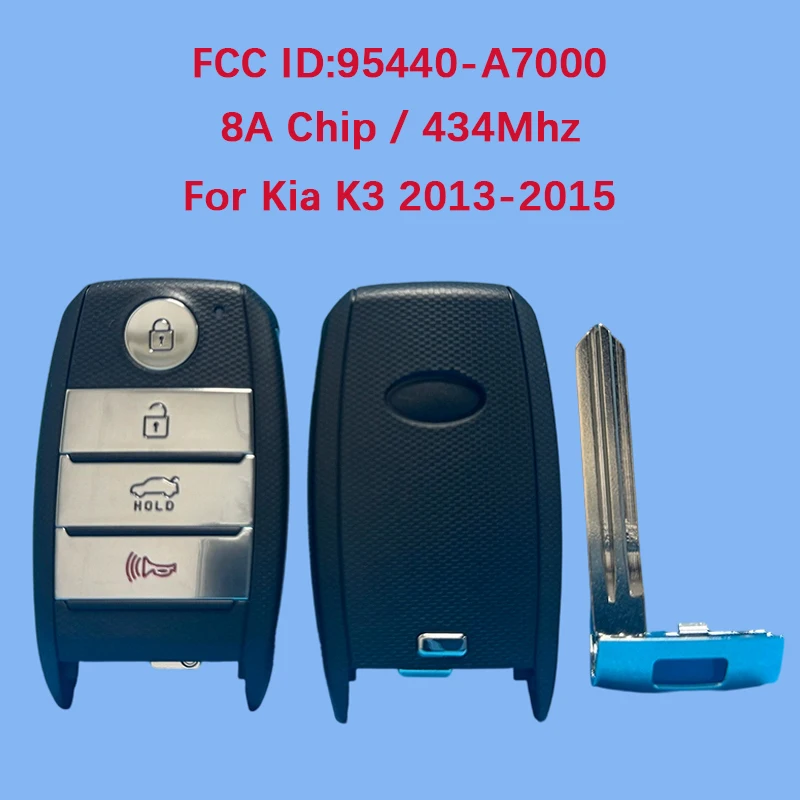 CN051245 Послепродажный 4-кнопочный смарт-брелок 433 МГц FCC 95440-A7000 8A чип для Kia K3 2013-2015
CN051245 Послепродажный 4-кнопочный смарт-брелок 433 МГц FCC 95440-A7000 8A чип для Kia K3 2013-2015