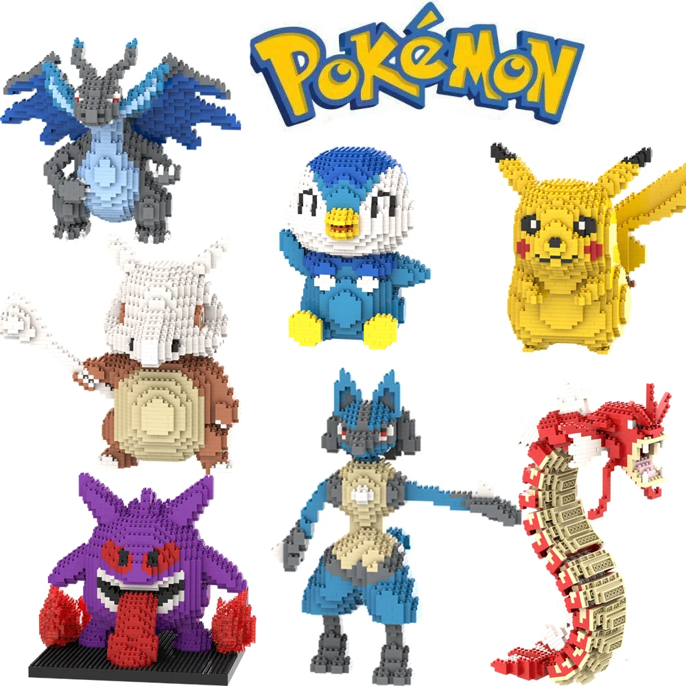 Pokemon Building Block Lucario Gyarados Marowak Gengar Piplup Mega Charizard Figure Assembly Pikachu Mini Bricks Toys for Kid
Pokemon Building Block Lucario Gyarados Marowak Gengar Piplup Mega Charizard Figure Assembly Pikachu Mini Bricks Toys for Kid