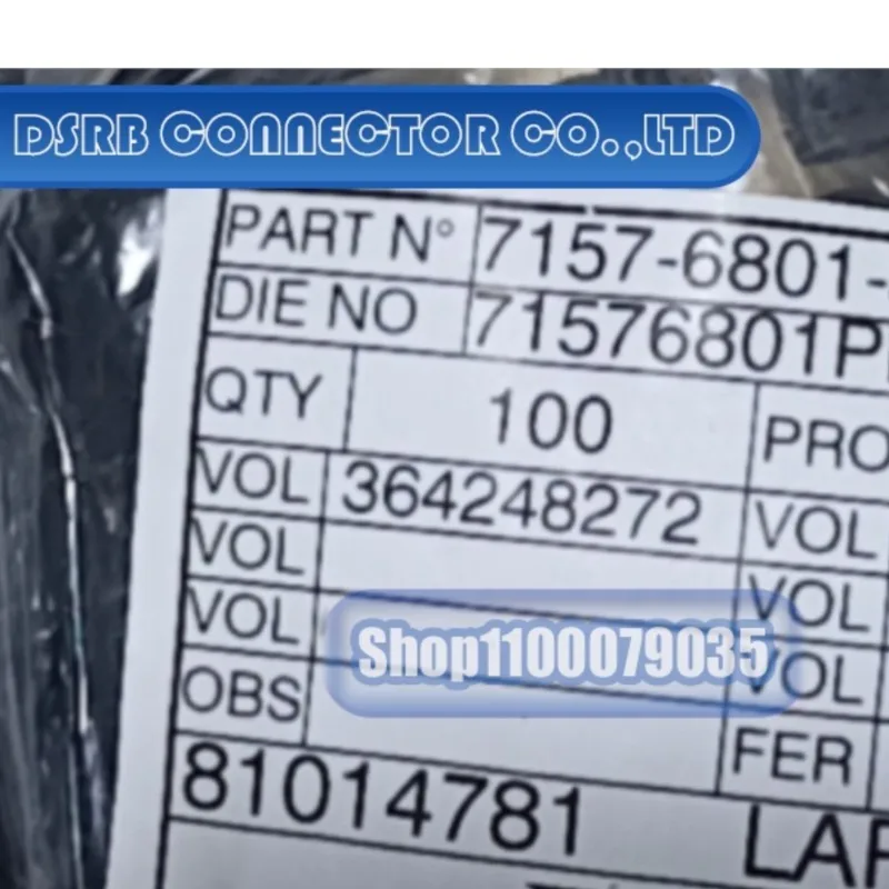 100pcs/lot 7157-6801-30 936782-2 1062-16-0122 1563190-1 61388-1 64319-1201 6910-7663 connector new original
100pcs/lot 7157-6801-30 936782-2 1062-16-0122 1563190-1 61388-1 64319-1201 6910-7663 connector new original