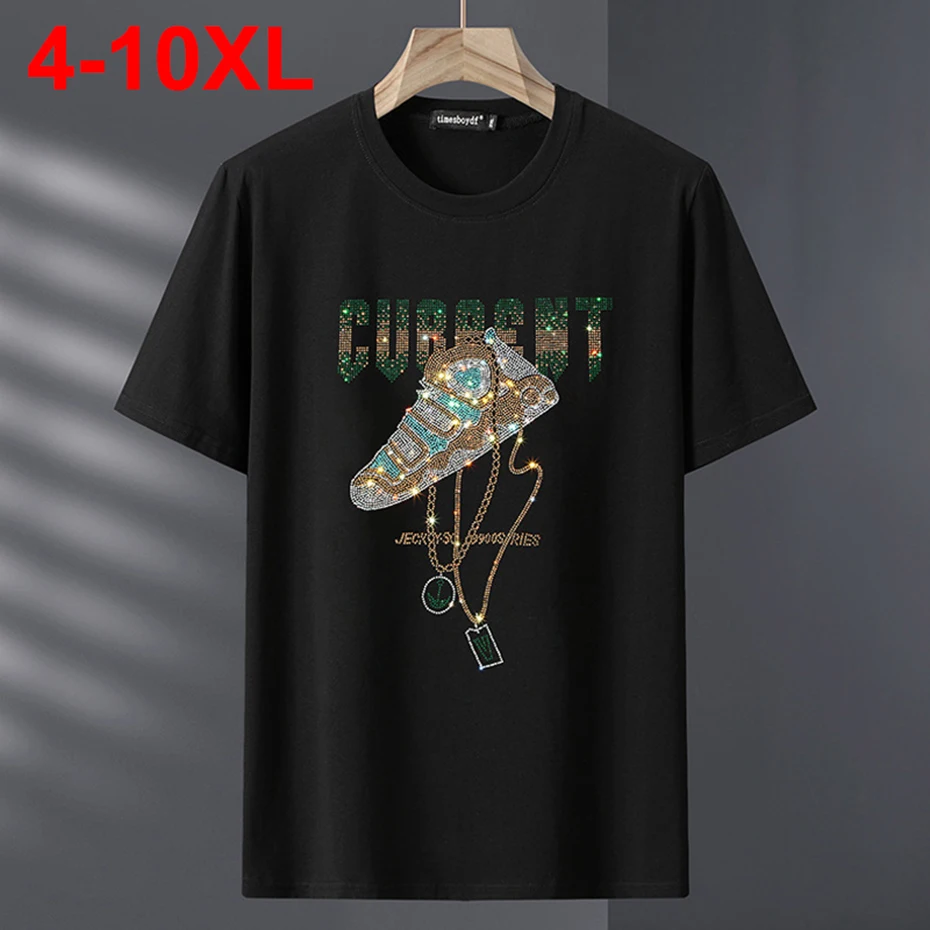 10XL Plus Size Tshirts Rhinestone Graphic Fashion Men T Shirts Summer Black White Loose Short Sleeve Crew Neck Tee Tops Big Size
10XL Plus Size Tshirts Rhinestone Graphic Fashion Men T Shirts Summer Black White Loose Short Sleeve Crew Neck Tee Tops Big Size