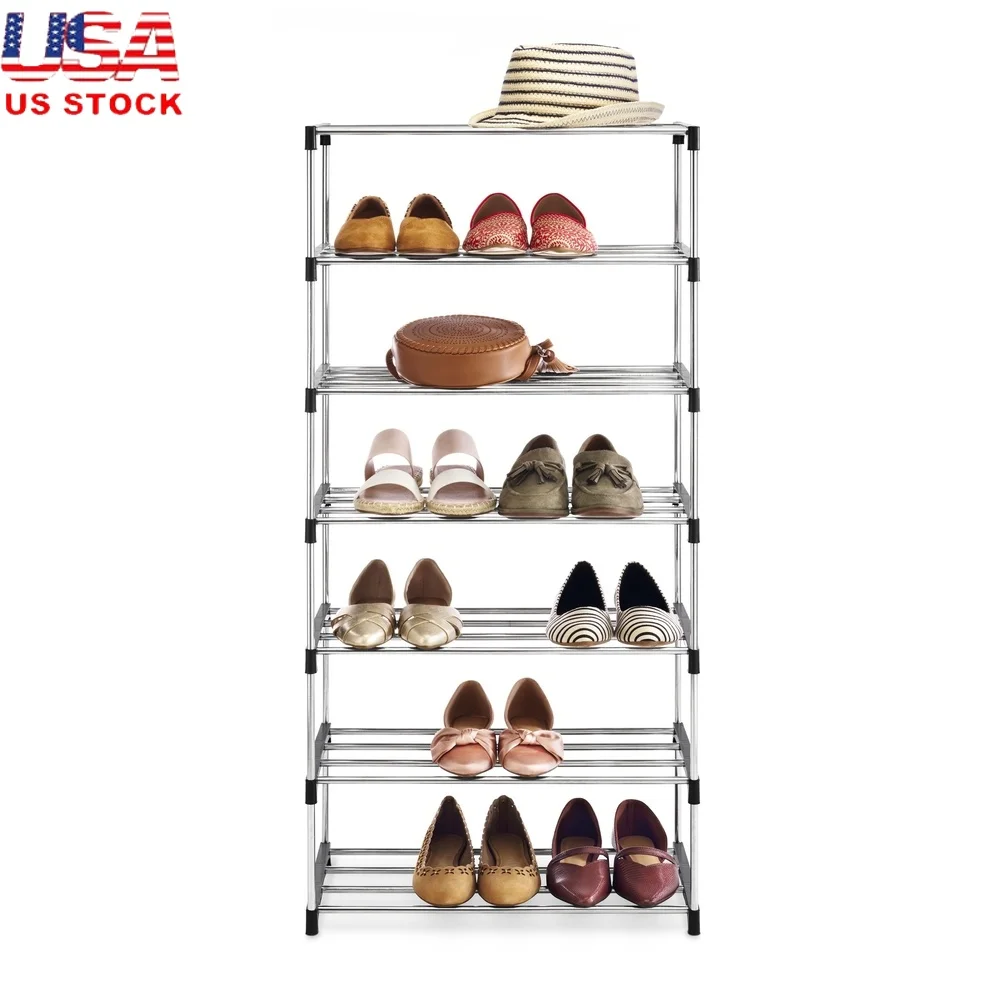 7-Tier Metal Shoe Rack Organizer 14 Pairs of Shoes Easy Assembly Durable Storage Solution Closets Entryways
7-Tier Metal Shoe Rack Organizer 14 Pairs of Shoes Easy Assembly Durable Storage Solution Closets Entryways