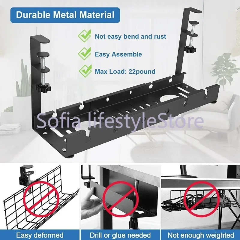 Iron Under Desk Cable Organizer Desk Wire Storage Rack Cable Tray Wire Management Tray Home Office Standing Countertop Shelves
Iron Under Desk Cable Organizer Desk Wire Storage Rack Cable Tray Wire Management Tray Home Office Standing Countertop Shelves