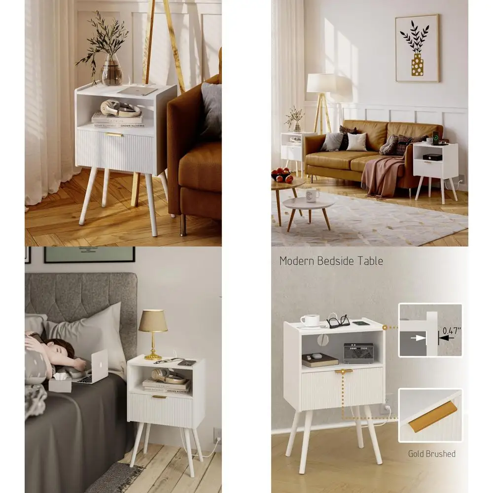 Contemporary Wood Nightstand with Outlet and Storage, Sleek Bedroom Side Table for Compact Spaces, Living Room Accent Stand with
Contemporary Wood Nightstand with Outlet and Storage, Sleek Bedroom Side Table for Compact Spaces, Living Room Accent Stand with