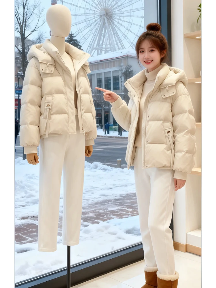 Thiened Hooded down Cotton Jaet Women's Sle 2026 New Winter High-End Loose Cotton Coat Outerwear Small Size
Thiened Hooded down Cotton Jaet Women's Sle 2026 New Winter High-End Loose Cotton Coat Outerwear Small Size