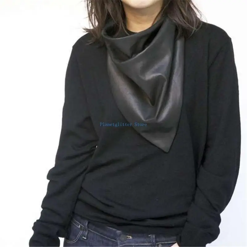652B Faux Leather Triangle Scarf Womens Bandana Head Cover Kerchief Windproof Scarf
652B Faux Leather Triangle Scarf Womens Bandana Head Cover Kerchief Windproof Scarf