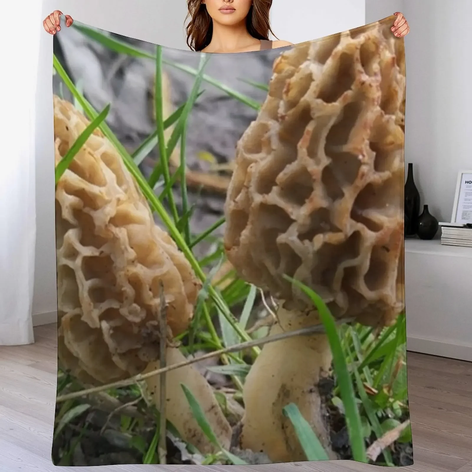 Forest Morel Mushroom Throw Blanket Warm Comfortable Blanket for Office Napping
Forest Morel Mushroom Throw Blanket Warm Comfortable Blanket for Office Napping