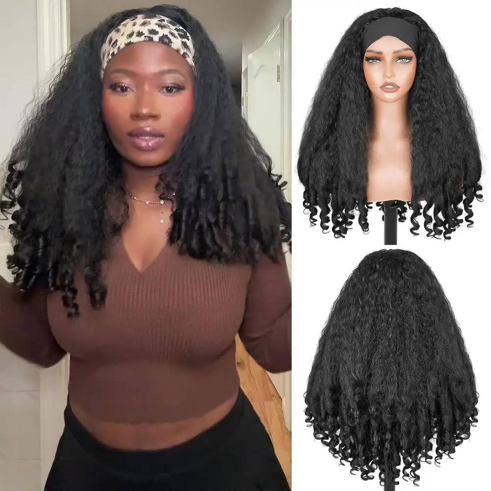 Glueless Afro Yaki Curly Half Wig with Bouncy 4c Blowout Style, Natural Black, 22
Glueless Afro Yaki Curly Half Wig with Bouncy 4c Blowout Style, Natural Black, 22