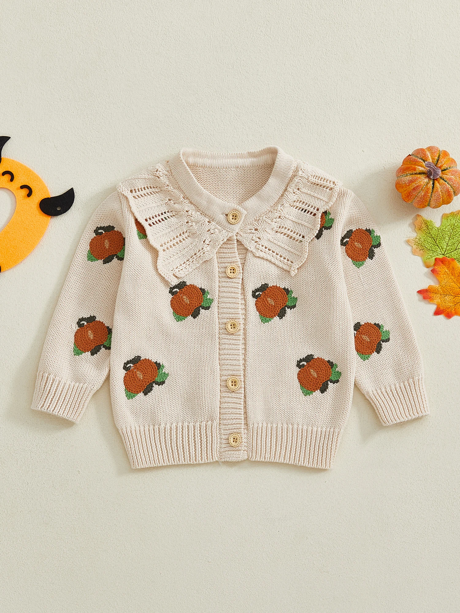 Adorable Infant Girl Halloween Cardigan Sweater with Ghost Print and Cozy Ribbed Texture for Autumn Festivities
Adorable Infant Girl Halloween Cardigan Sweater with Ghost Print and Cozy Ribbed Texture for Autumn Festivities