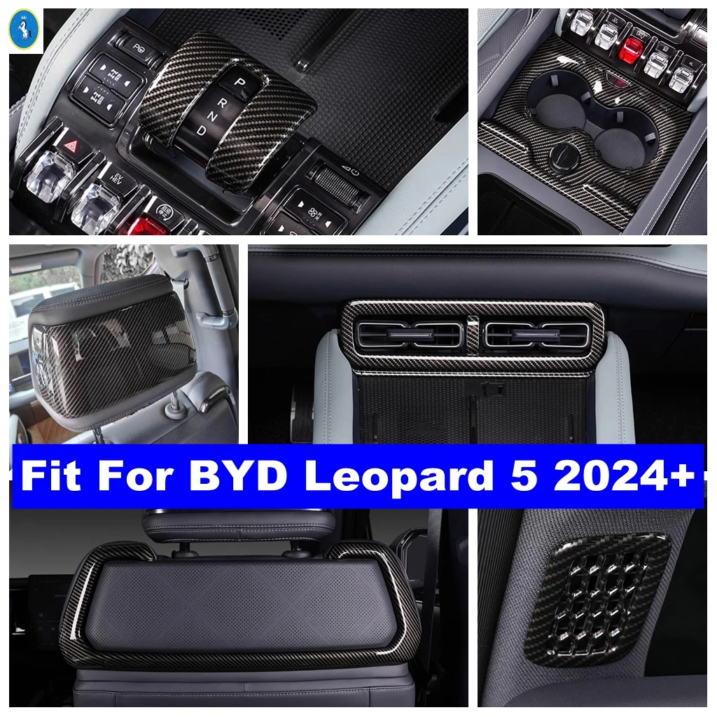 Gear Shift Knob / Water Cup / Air AC / Seat Head Pillow Cover Trim 5D Carbon Fiber look Accessories For BYD Leopard 5 2024 2025
Gear Shift Knob / Water Cup / Air AC / Seat Head Pillow Cover Trim 5D Carbon Fiber look Accessories For BYD Leopard 5 2024 2025