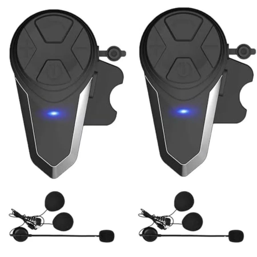 Motorcycle Bluetooth Headset, BT-S3 Bluetooth 5.0 1000M Helmet Intercom for Ski/ATV/Dirt Bike/Racing/Climbing Dual, Black, Ligh
Motorcycle Bluetooth Headset, BT-S3 Bluetooth 5.0 1000M Helmet Intercom for Ski/ATV/Dirt Bike/Racing/Climbing Dual, Black, Ligh