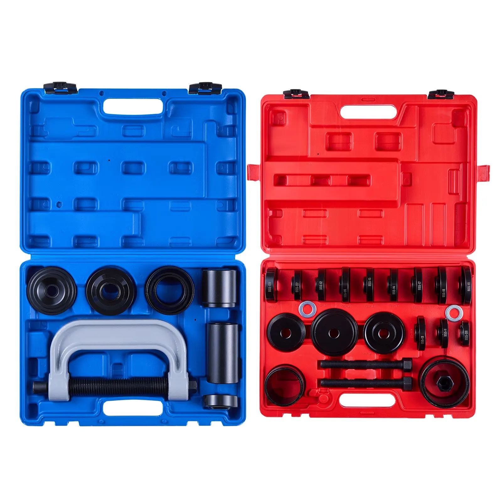 Bearing Press Kit, 10+24 Pcs, 2 In 1 Ball Joint Press & Wheel Bearing Puller Kit, Race And Seal Driver Set With 13 Bushings,
Bearing Press Kit, 10+24 Pcs, 2 In 1 Ball Joint Press & Wheel Bearing Puller Kit, Race And Seal Driver Set With 13 Bushings,