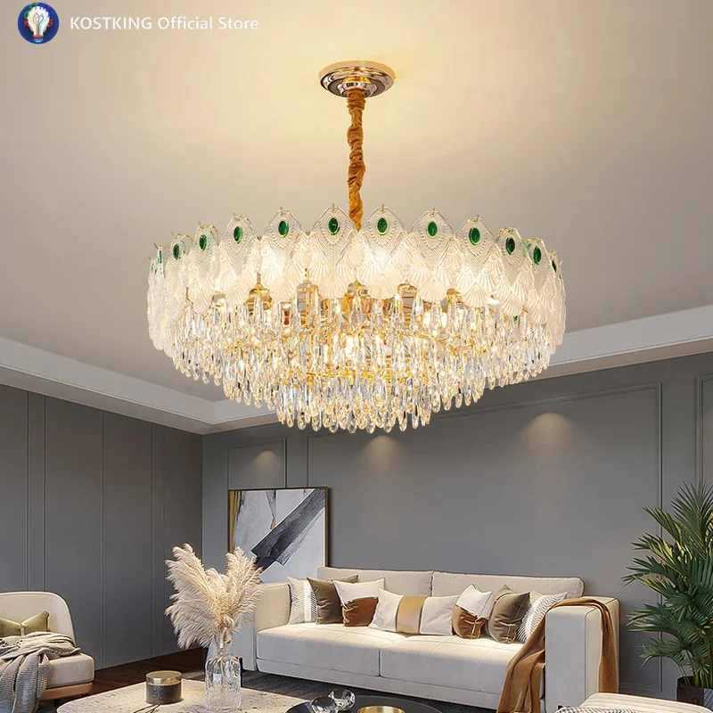 Light Luxury Living Room Headlights Crystal Chandelier Dining Room Master Bedroom Atmosphere French 2024 New Zhongshan Lamps
Light Luxury Living Room Headlights Crystal Chandelier Dining Room Master Bedroom Atmosphere French 2024 New Zhongshan Lamps