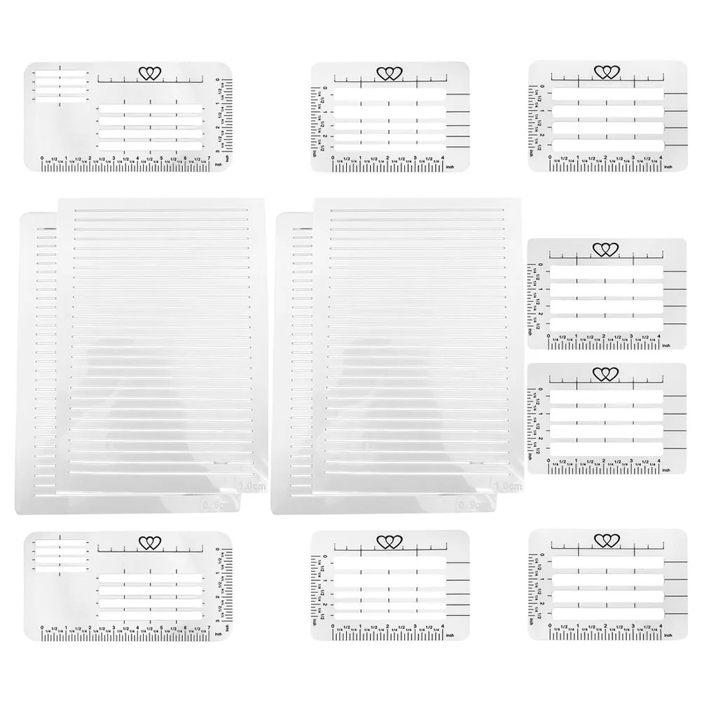 12Pcs Straight Line Stencil Templates Plastic Lettering Guides for Card Making DIY Projects Writing Stationery Ruler Drawing
12Pcs Straight Line Stencil Templates Plastic Lettering Guides for Card Making DIY Projects Writing Stationery Ruler Drawing