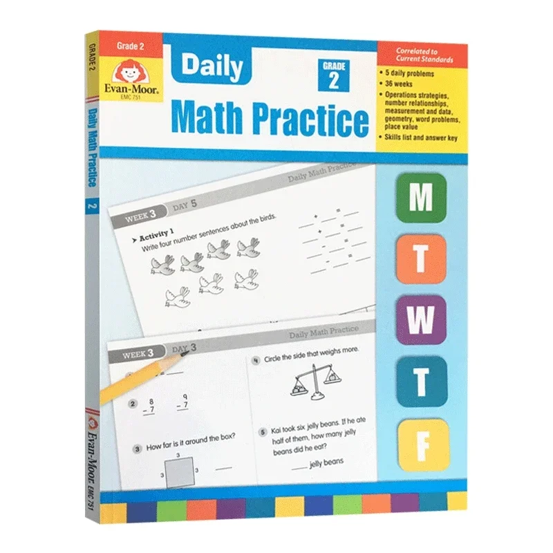 Evan-Moor Daily Math Practice, рабочая тетрадь TE класса 2, возраст 6, 7, 8, английская книга 9781557997425
Evan-Moor Daily Math Practice, рабочая тетрадь TE класса 2, возраст 6, 7, 8, английская книга 9781557997425