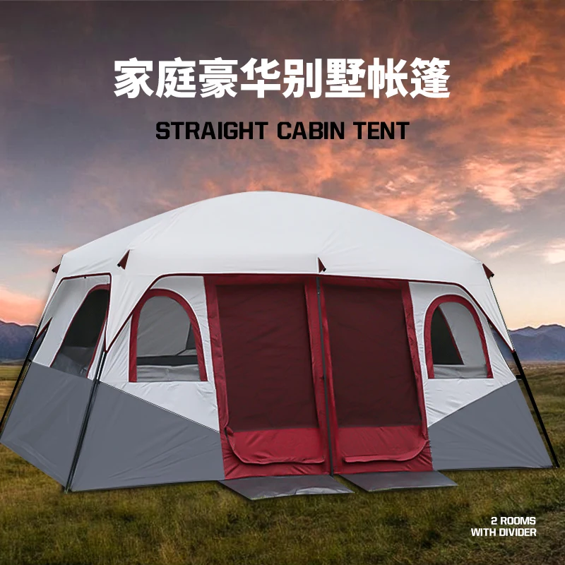 Tent outdoor 4-6 people outdoor camping rainstorm protection sun protection family party luxury two room 5 people 12 people tent
Tent outdoor 4-6 people outdoor camping rainstorm protection sun protection family party luxury two room 5 people 12 people tent