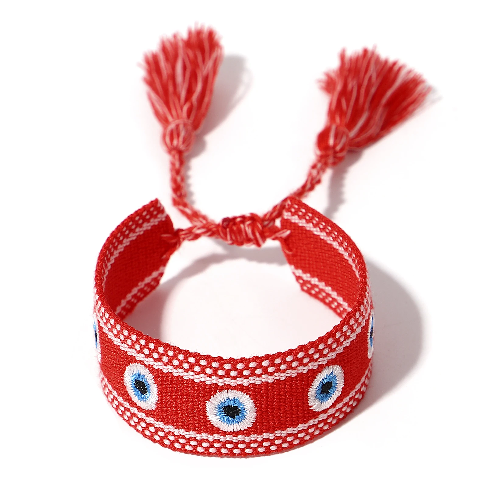 Embroidered Devil's Eye Pattern Bangle Fashion Cotton Wrist Strap Wide Wristband Bracelet
Embroidered Devil's Eye Pattern Bangle Fashion Cotton Wrist Strap Wide Wristband Bracelet
