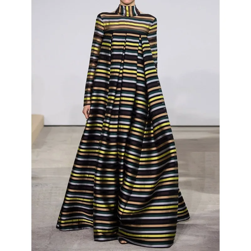 Tinaa Pleated Striped Womens Dress 2025 A-line Turtleneck Long Sleeve Evening Elegant Party Dresses Woman Clothing 175419
Tinaa Pleated Striped Womens Dress 2025 A-line Turtleneck Long Sleeve Evening Elegant Party Dresses Woman Clothing 175419