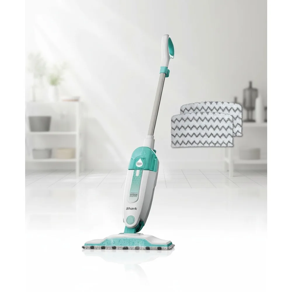 Steam Mop with Washable Pads, Removable Tank, Lightweight Cleaner for Hard Floors, Tile & Laminate - White/Seafoam
Steam Mop with Washable Pads, Removable Tank, Lightweight Cleaner for Hard Floors, Tile & Laminate - White/Seafoam