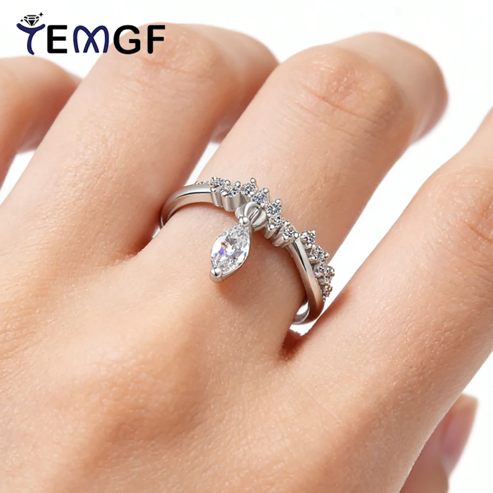 TEMGF Full Moissanite Ring for Women S925 Sterling Silver Stacked Shiny Ring Daily Party Fashion Item Jewelry Can Pass the Test
TEMGF Full Moissanite Ring for Women S925 Sterling Silver Stacked Shiny Ring Daily Party Fashion Item Jewelry Can Pass the Test