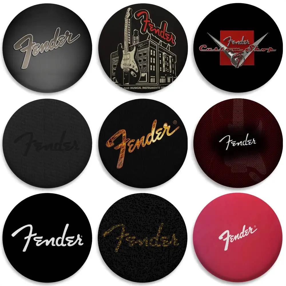 Guitar Cool F-Fender Logo Badges Round Exquisite Badge Brooches Creative Pins For Clothes Hat Backpack Gift Accessories
Guitar Cool F-Fender Logo Badges Round Exquisite Badge Brooches Creative Pins For Clothes Hat Backpack Gift Accessories