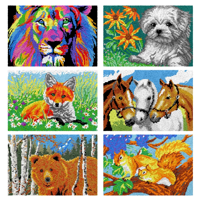 Latch Hook Rug Kits Animals Tiger Acrylic Yarn Embroidery Tapestry DIY карабин crochet ковровая вышивка набор plastic canvas
Latch Hook Rug Kits Animals Tiger Acrylic Yarn Embroidery Tapestry DIY карабин crochet ковровая вышивка набор plastic canvas