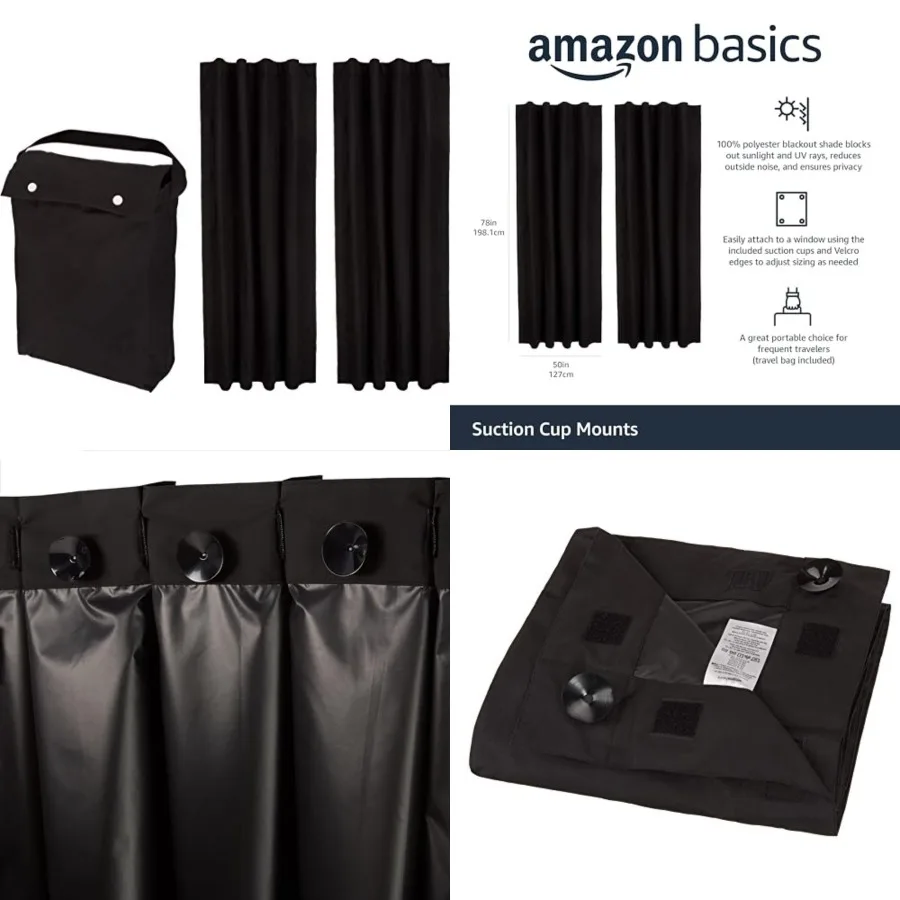 Portable Energy Saving Noise Reducing out Curtain Shade with Suction Cups, Fits Windows, 50W x 78L
Portable Energy Saving Noise Reducing out Curtain Shade with Suction Cups, Fits Windows, 50W x 78L