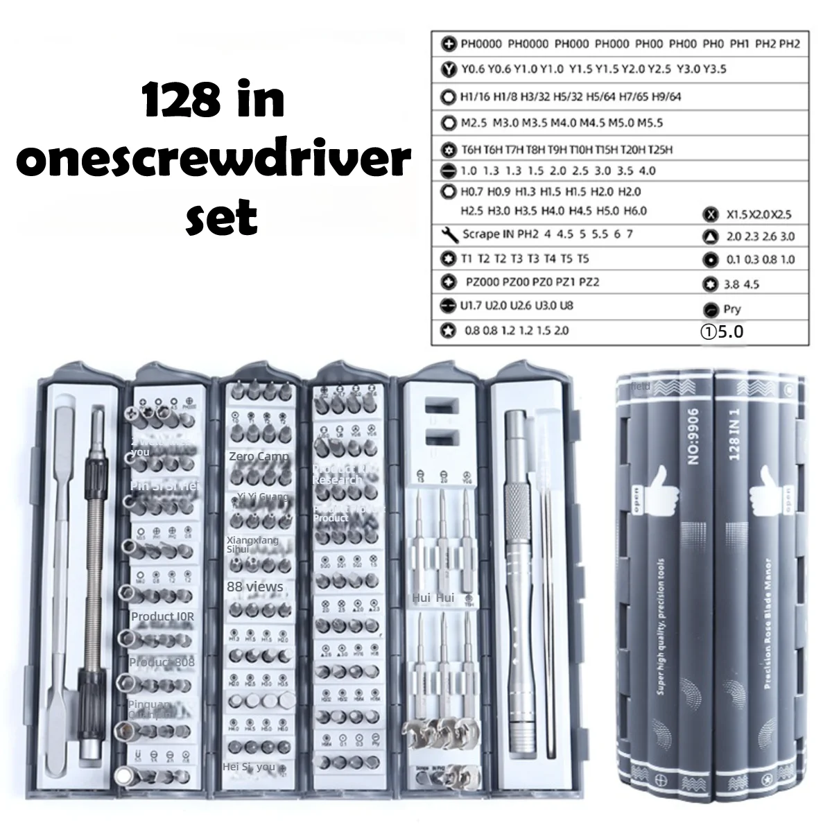 128 in 1 Multi-Bit Screwdriver Set, Portable & Compact Screwdriver Kit for Home Repair, Phone & Electronics Disassembly
128 in 1 Multi-Bit Screwdriver Set, Portable & Compact Screwdriver Kit for Home Repair, Phone & Electronics Disassembly