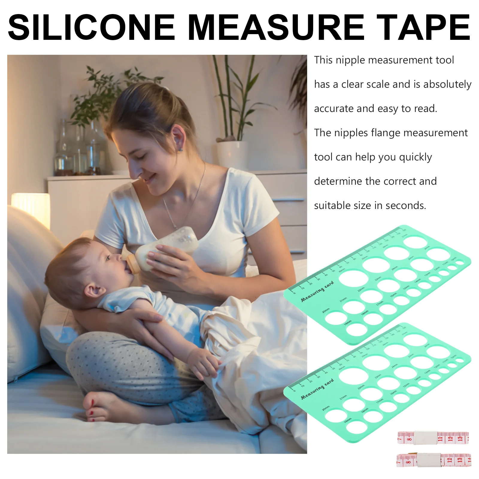 1Set Nipple Measuring Card Flange Size Measure Multifunctional Geometric Ruler Easy to Read Accurate Portable for Mothers
1Set Nipple Measuring Card Flange Size Measure Multifunctional Geometric Ruler Easy to Read Accurate Portable for Mothers