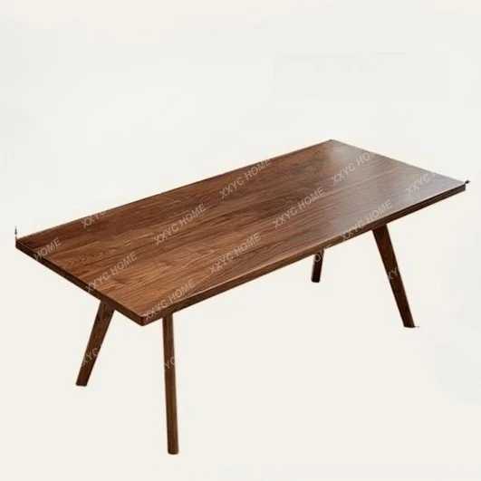 HMJNorth black walnut all-log large board dining table tea table integrated living room study dining room furniture
HMJNorth black walnut all-log large board dining table tea table integrated living room study dining room furniture