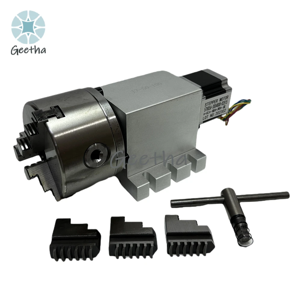Harmonicgear Retarder 4th A Axis Dividing Head 100mm Chuck CNC Rotary Axis Speed Reducing Ratio 50:1 Woodworking Machine Tools
Harmonicgear Retarder 4th A Axis Dividing Head 100mm Chuck CNC Rotary Axis Speed Reducing Ratio 50:1 Woodworking Machine Tools