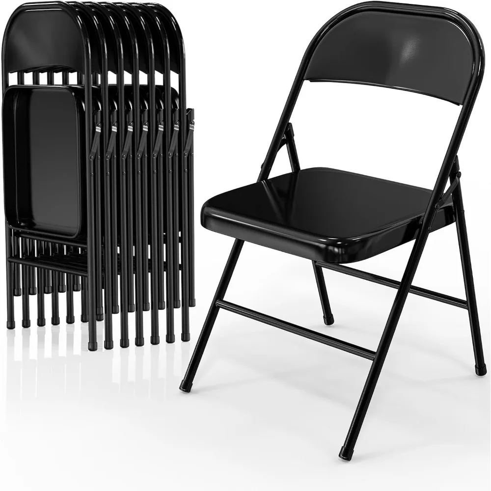 Folding Chairs All Steel Metal Frame, Capacity 350 lbs, Durable Portable and Versatile for Indoor Outdoor Use, Black, Set of 8
Folding Chairs All Steel Metal Frame, Capacity 350 lbs, Durable Portable and Versatile for Indoor Outdoor Use, Black, Set of 8