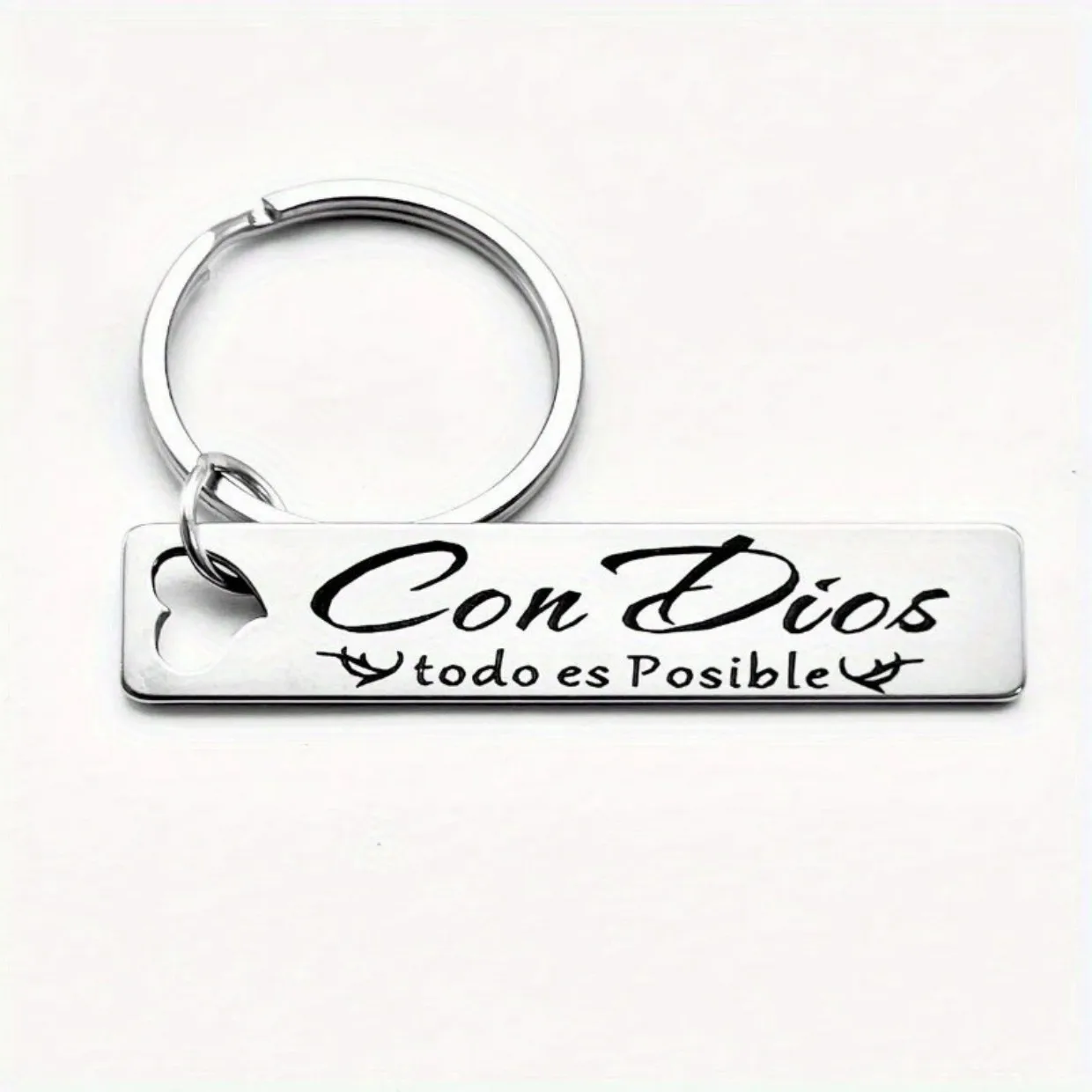 1pc Inspirational "With God, Everything is Possible" Spanish Faith Keychain,Perfect Keychain for Cars
1pc Inspirational "With God, Everything is Possible" Spanish Faith Keychain,Perfect Keychain for Cars