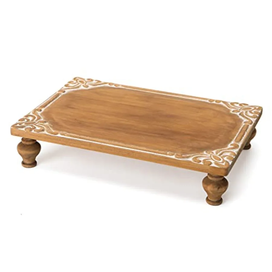 Farmhouse Risers Display Stands, Rustic Wood Pedestal Decorative Tray, Centerpiece Decor for Coffee Bar Table, Kitchen Counter,
Farmhouse Risers Display Stands, Rustic Wood Pedestal Decorative Tray, Centerpiece Decor for Coffee Bar Table, Kitchen Counter,