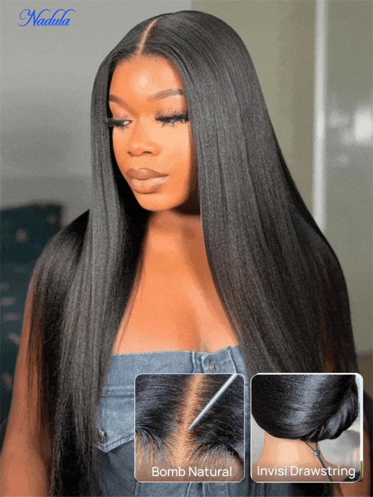 Nadula Yaki Straight Glueless Human Hair Wig 7x5 Bye Bye Knots Gueless Wig Pre Cut Lace Pre Plucked Drawstring Human Hair Wig
Nadula Yaki Straight Glueless Human Hair Wig 7x5 Bye Bye Knots Gueless Wig Pre Cut Lace Pre Plucked Drawstring Human Hair Wig