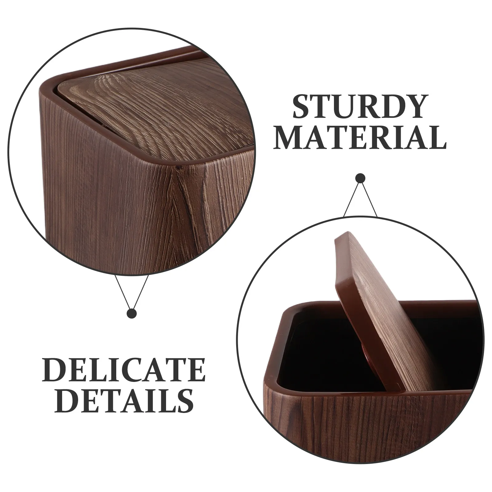 8.5L Walnut Imitation Wood Grain Swing Lid Trash Can,Aesthetic Waste Basket with Lid for Living Room, Hotel,Bathroom,Home Office
8.5L Walnut Imitation Wood Grain Swing Lid Trash Can,Aesthetic Waste Basket with Lid for Living Room, Hotel,Bathroom,Home Office